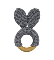 Organik Amigurumi Koyu Gri Mini Bunny Diş Kaıyıcı Koyu Gr (Karışık)