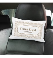 Zarif Süslemeli İsme Özel Koltuk Yastığı