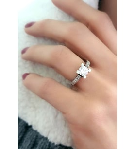 Swarovski taşlı gümüş tek taş yüzük