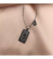 Kişiye Özel 925 Ayar Gümüş Aslan Burcu Tarot Kolye