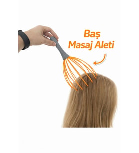 Baş Masaj Aleti Stres Azaltıcı Rahatlatıcı Kafa Masaj Aparatı Ergonomik Saplı