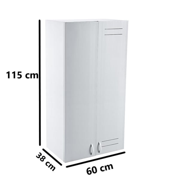 Omnipazar CLK-629 Plastik Kombi Kabini Dolabı 2 Kapaklı Beyaz