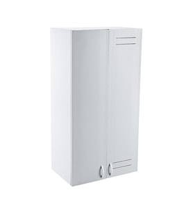 Omnipazar CLK-629 Plastik Kombi Kabini Dolabı 2 Kapaklı Beyaz