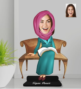 Kişiye Özel Kadın Ahşap Biblo-14