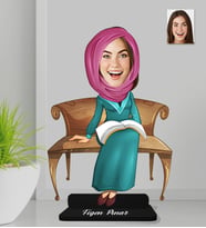 Kişiye Özel Kadın Ahşap Biblo-14