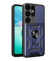 Samsung Galaxy S25 Ultra Kılıf Pars Lens Yüzüklü Silikon - Lacivert