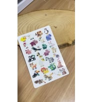 Hayvanlar Sticker Set a5 kağıt 2 sayfa toplam 56 Adet Sticker