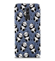 Huawei Mate 20 Lite Uyumlu Lansman Kılıf Panda Tasarımlı İçi Kadife Petrol Mavisi Kapak (Şeffaf)