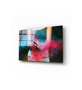 Miyrem Glasses Collection -A1^#  Kum Cam Tablo (Çok Renkli)