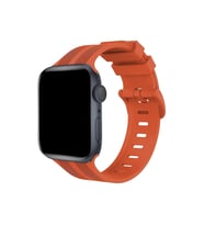 Mey İthalat® Watch 38Mm Kr408 Çizgili Silikon Kordon - Turuncu