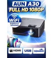 Mini Projeksiyon Cihazı, Full HD, WiFi, HDMI, USB, Taşınabilir, Ev Sineması
