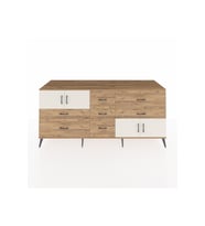 Kronos Konsol 3 Raflı 7 Çekmeceli 4 Kapaklı 220x59x99 Çam-Aytaşı/Çam