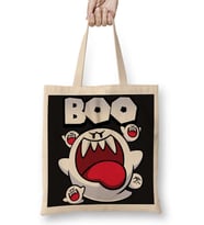 Süper Mario Boo Bez Çanta Uzun Saplı