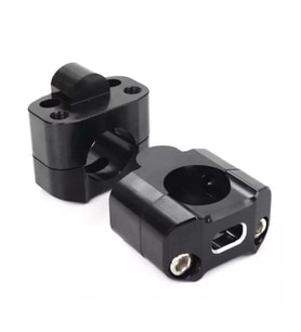430 2 Parça Motosiklet Gidon Yükselticil 22 mm. 28 mm Siyah Takım