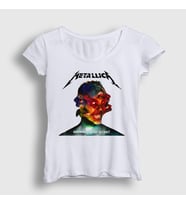 Presmono Kadın Beyaz Hardwired Metallica T-Shirt 292419tt (Beyaz)