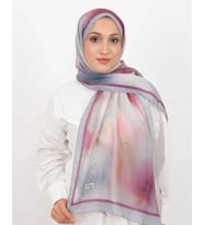 Luissa Soft Şal Bahar Desen Gri Mürdüm