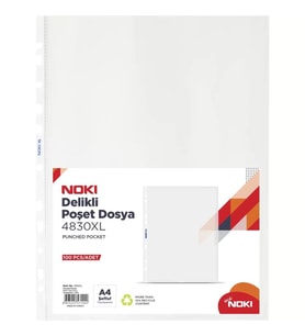 Noki Poşet Dosya A4 Ekstra Geniş XL (100 lü Paket)