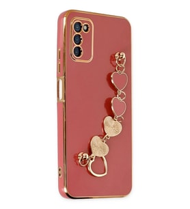 Durukar® Samsung Galaxy A03S Kılıf Esila Silikon - Kırmızı