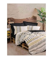 Cottonbox Ethnic Elvira-Siyah Çift Kişilik Nevresim Takımı 1749