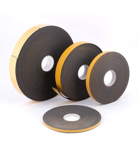 YAPIŞKANLI POLİETİLEN SÜNGER ŞERİT 2*15 MM (25 METRE) (Siyah - Füme)
