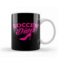 Soccer Diva Cute   s Soccer Player Girls Kupa Bardak Porselen