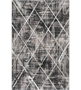Eliana Home Baskılı, Yıkanabilir Kaymaz Taban Salon Halısı LNA0743 100x150 cm (Siyah)