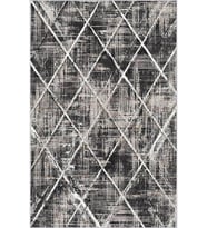 Eliana Home Baskılı, Yıkanabilir Kaymaz Taban Salon Halısı LNA0743 100x150 cm (Siyah)