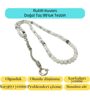 Sertifikalı Rutilli Kuvars 6mm 99luk Doğal Taş Tesbih