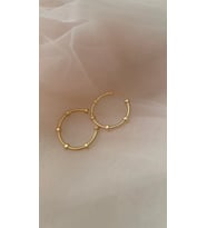 14 K kararmaz halka küpe