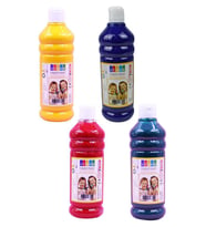 Parmak Boyası 500 Gr 4 Adet Çocuklar İçin Yıkanabilir Parrmak Boya Südor Okul Hobi Kreş Etkinlik Kırmızı Sarı Mavi Yeşil (Karışık)