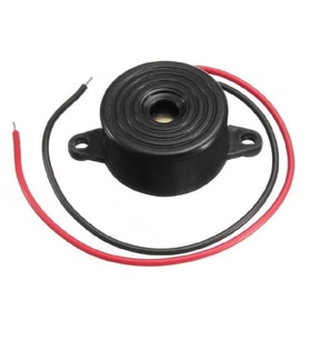 3-24V Devreli 22.6mm Kulaklı Buzzer - Siyah
