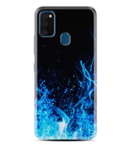 Samsung M21 M22 M23 M30 M31S M32 Kılıf Desenli Silikon Blue Fire 1678