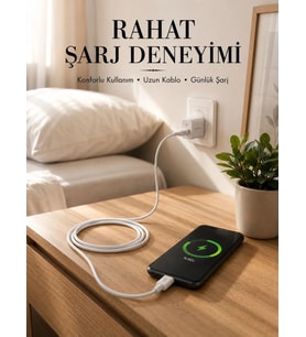 Usb-a To Type-c Şarj Kablosu 2 Metre Uzun Kablo