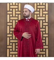 Lüks Taberi İmam Cübbe Bordo