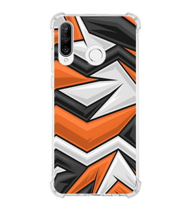 PrintiFy Huawei P30 Lite Uyumlu Köşe Korumalı Grafiti Tasarımlı Şeffaf Silikon Kılıf