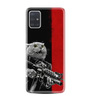 Samsung a71 A72 A73 A7 A9 2018 C7 C9 Kılıf Desenli Silikon Çılgın Kedi 1674
