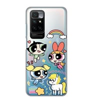 Redmi 10 2022 Uyumlu Powerpuff Girls Desenli Şeffaf Telefon Kılıfı