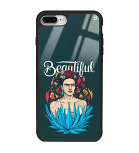 iPhone 7 Plus Beautiful Frida Kahlo Tasarımlı Glossy Telefon Kılıfı