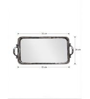 PANALI METAL DEKORATİF TEPSİ BÜYÜK BOY 55 x 26 cm