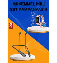 Mey İthalat® Kablolu Bluetooth Kulaklık Kadınlara Özel Bileklik Hediyeli Yeni Nesil Akıllı Saat 3 K