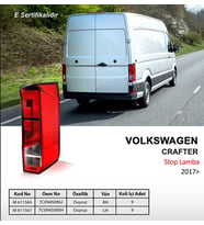 Volkswagen Crafter Duysuz Stop Lambası Sağ Yolcu Taraf Arkası 2018-sonrası