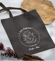 BK Gift Kişiye Özel İsimli Anneler Günü Tasarımlı Antrasit Kumaş Bez Çanta, Baskılı Omuz Çantası, Alışveriş Çantası, Anneler Günü Hediyesi, Anneye Hediye-8