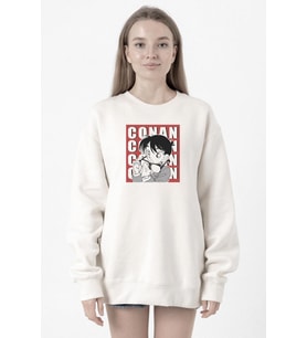 Detective Conan Anime Conan Beyaz Kadın 2ip Sweatshirt