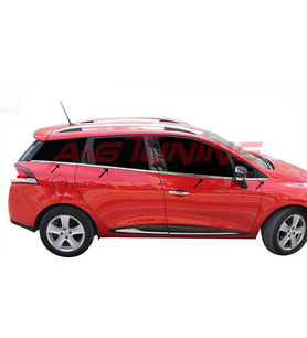 Renault Clio 4 Sport Tourer Krom Cam Çıtası 8Prç Paslanmaz Çelik
