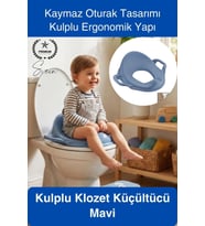 #Klozet Mavi Kulplu Klozet Küçültücü Çocuk Adaptörü Tuvalet Eğitimi İçin Kaymaz Oturağı Küçültücü