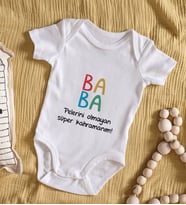 BK Kids Baba Tasarımlı Bebek Body Zıbın - Model 2