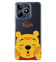 Realme C53 Uyumlu Winnie The Pooh Desenli Şeffaf Telefon Kılıfı