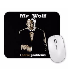 Mr Wolf I Solve Problems Mouse Pad