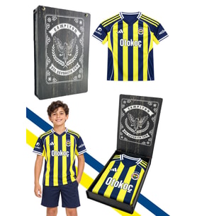 Fenerbahçe Orijinal Lisanslı Fenerbahçe 25/26 Çubuklu Jr Forma Lazer Kutu H