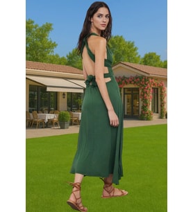 Rahat Viskoz Örme Midi Elbise Yazlık Plaj Bodycon Özenle Seçilmiş Rahat Ve Şık Seçkin Malzeme